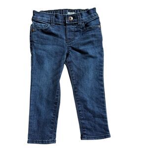 Baby Girls OshKosh Dark Rinse Skinny Jeans with Elastic Waistline - Sz 12-18 mo